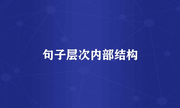 句子层次内部结构