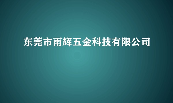 东莞市雨辉五金科技有限公司