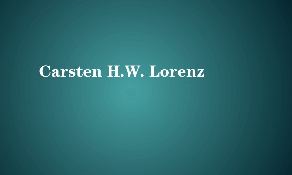 Carsten H.W. Lorenz
