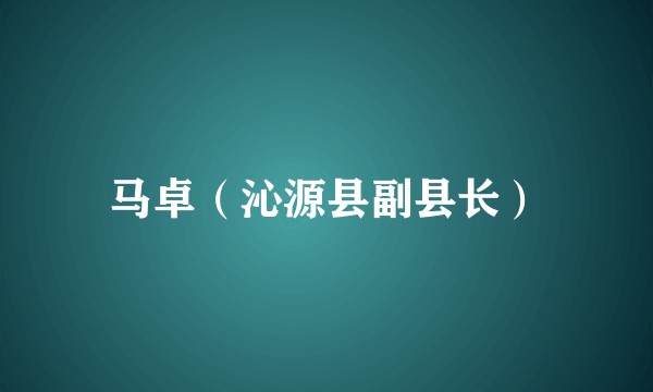 马卓（沁源县副县长）