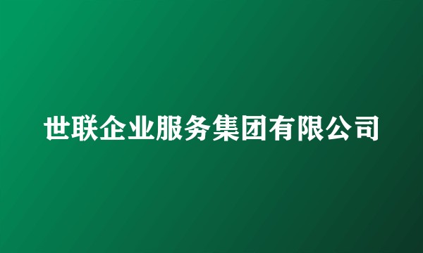 世联企业服务集团有限公司