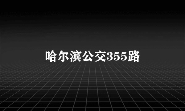 哈尔滨公交355路
