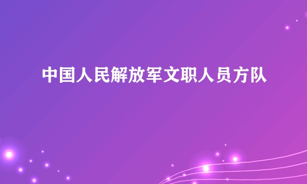 中国人民解放军文职人员方队