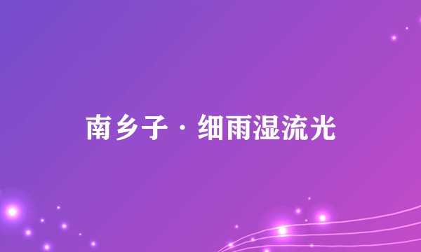 南乡子·细雨湿流光