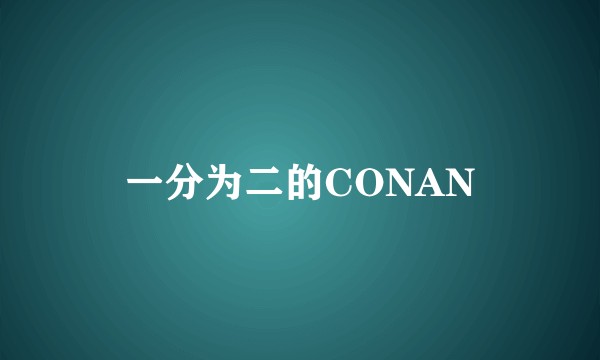 一分为二的CONAN