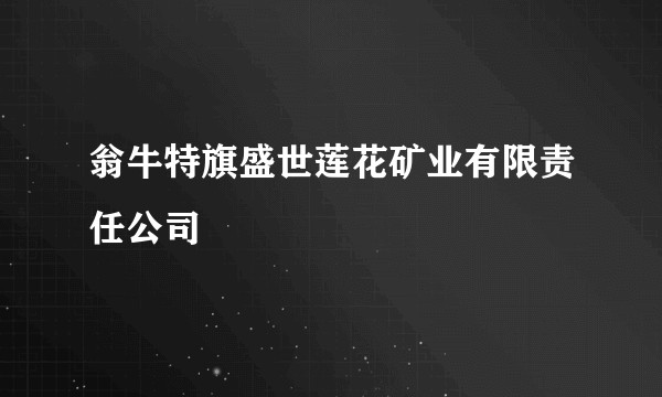 翁牛特旗盛世莲花矿业有限责任公司