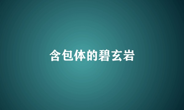 含包体的碧玄岩