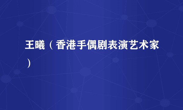 王曦(香港手偶剧表演艺术家)