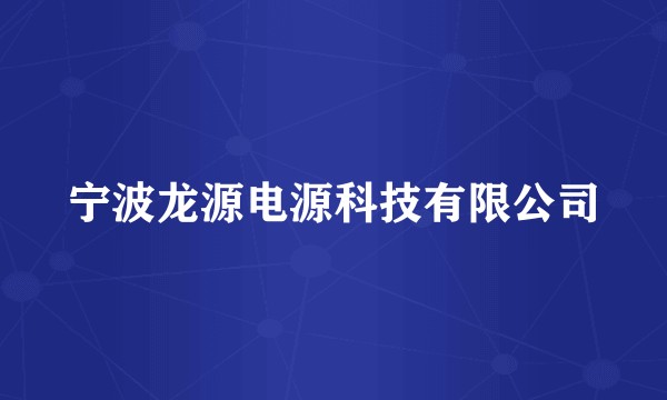 宁波龙源电源科技有限公司