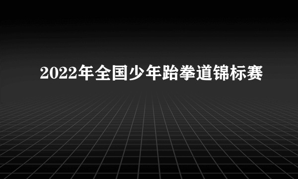 2022年全国少年跆拳道锦标赛