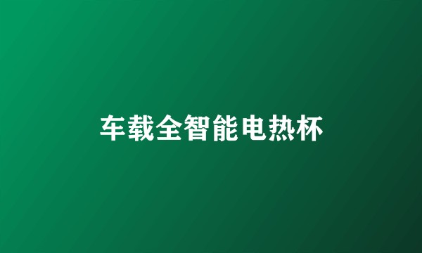 车载全智能电热杯