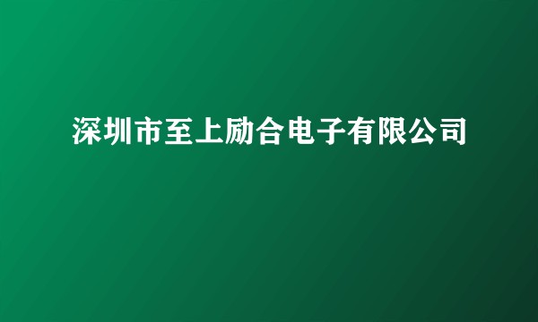 深圳市至上励合电子有限公司