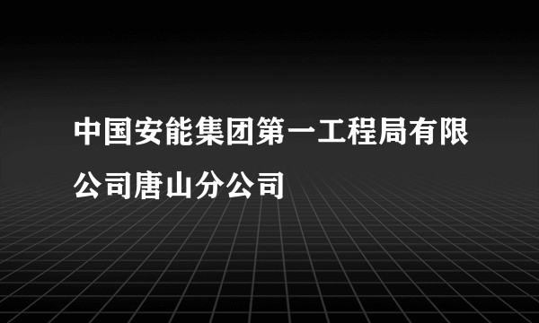 中国安能集团第一工程局有限公司唐山分公司