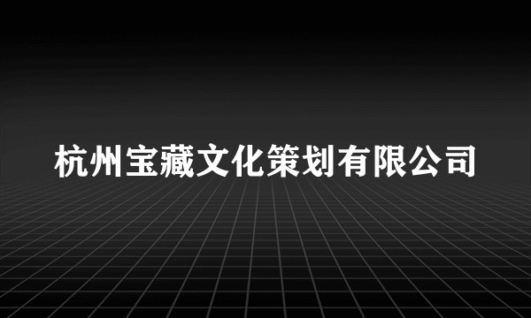 杭州宝藏文化策划有限公司