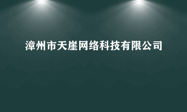 漳州市天崖网络科技有限公司