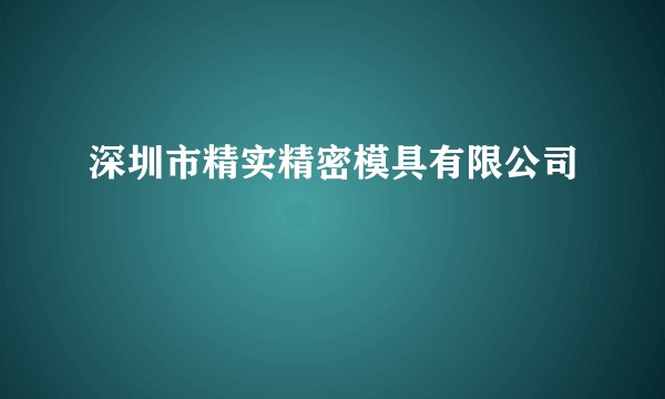 深圳市精实精密模具有限公司