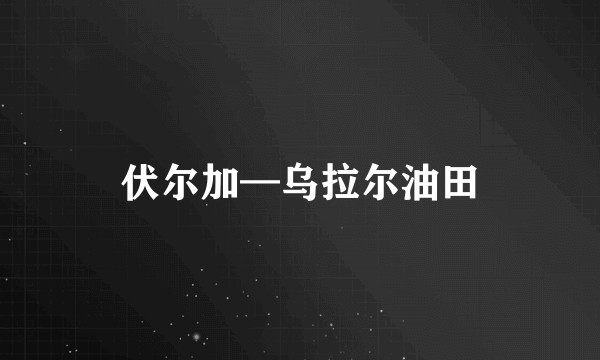 伏尔加—乌拉尔油田