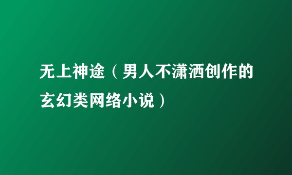 无上神途(男人不潇洒创作的玄幻类网络小说)
