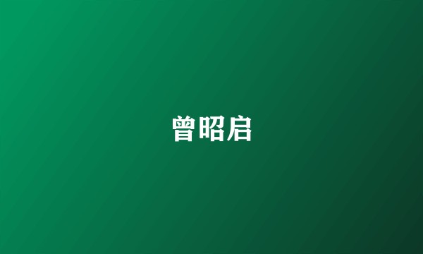 曾昭启