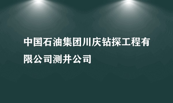 中国石油集团川庆钻探工程有限公司测井公司