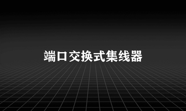 端口交换式集线器