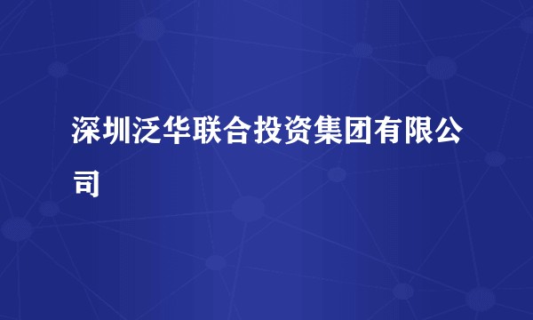 深圳泛华联合投资集团有限公司