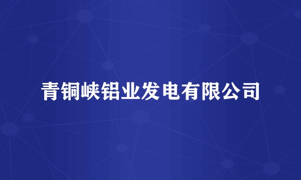 青铜峡铝业发电有限公司