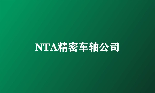 NTA精密车轴公司