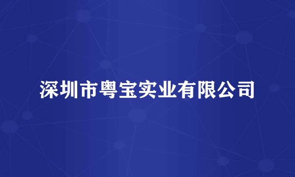 深圳市粤宝实业有限公司