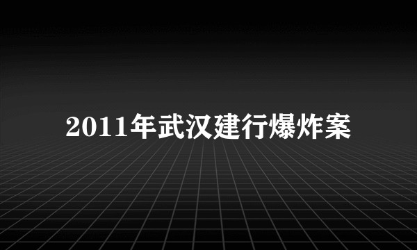 2011年武汉建行爆炸案