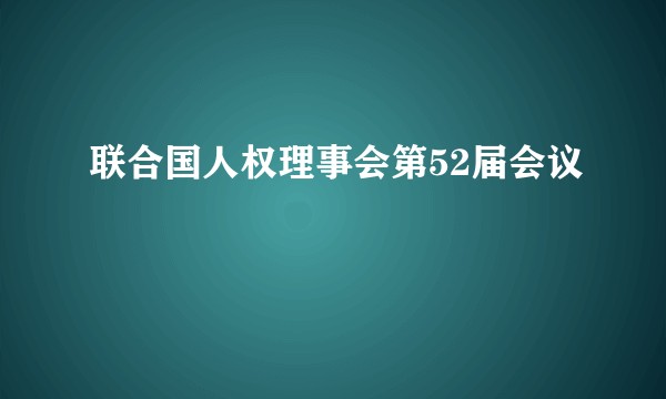 联合国人权理事会第52届会议