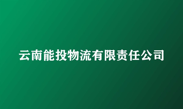 云南能投物流有限责任公司
