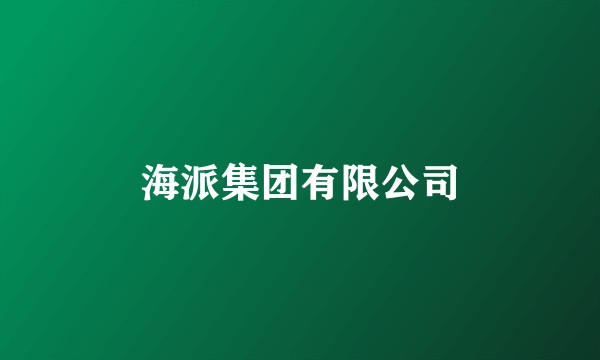 海派集团有限公司