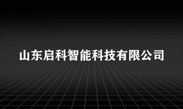 山东启科智能科技有限公司