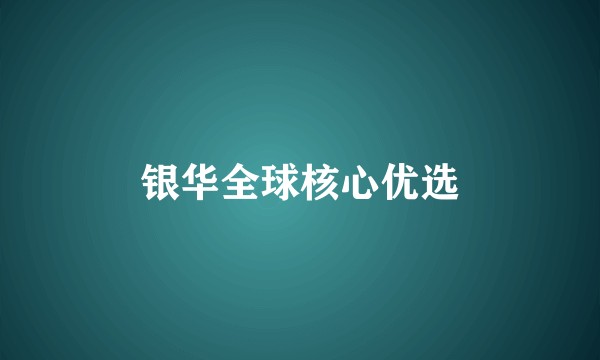 银华全球核心优选