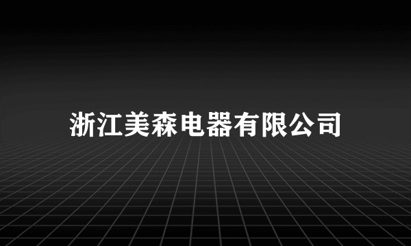 浙江美森电器有限公司