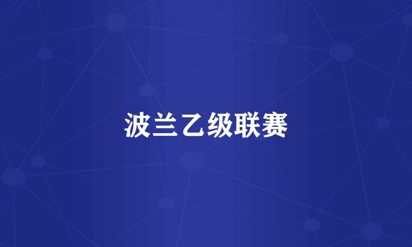 波兰乙级联赛