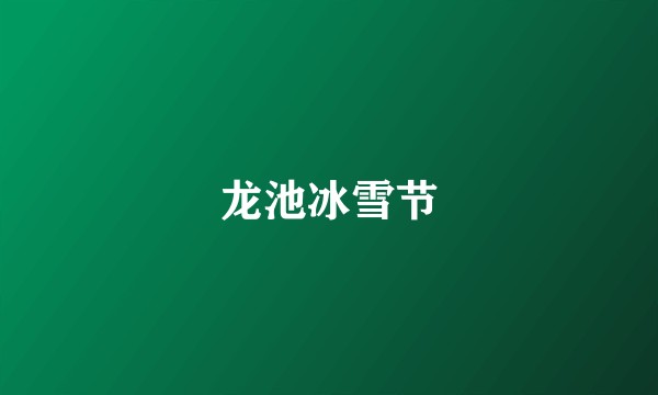 龙池冰雪节