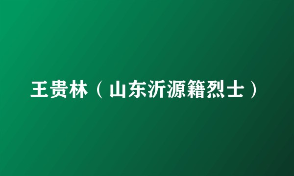 王贵林（山东沂源籍烈士）