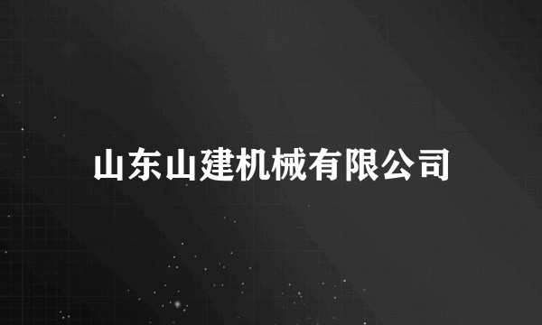 山东山建机械有限公司