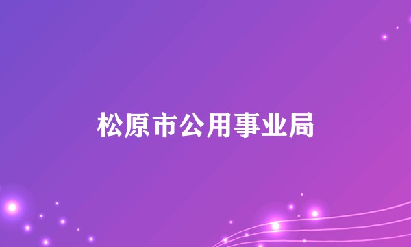 松原市公用事业局