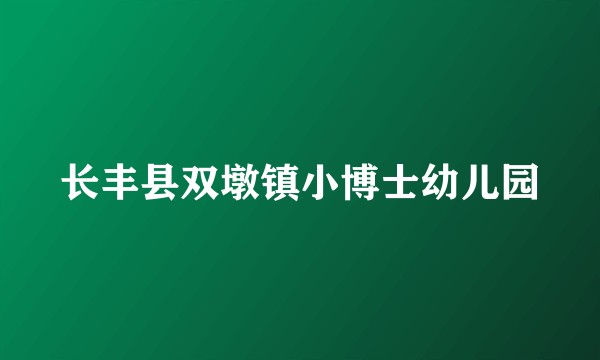 长丰县双墩镇小博士幼儿园