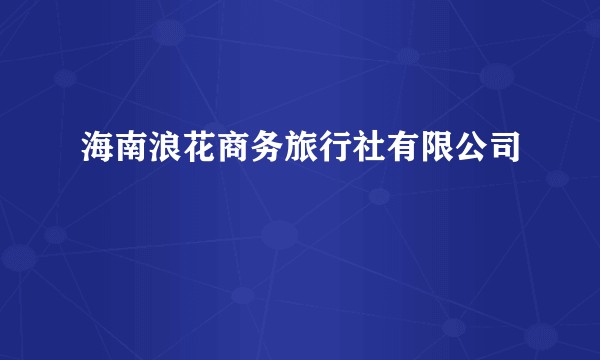海南浪花商务旅行社有限公司