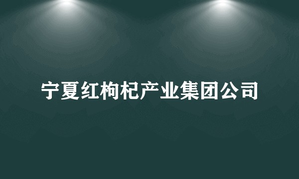 宁夏红枸杞产业集团公司