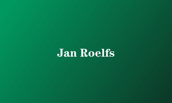 Jan Roelfs