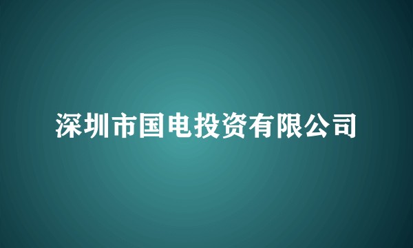 深圳市国电投资有限公司