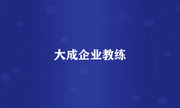 大成企业教练