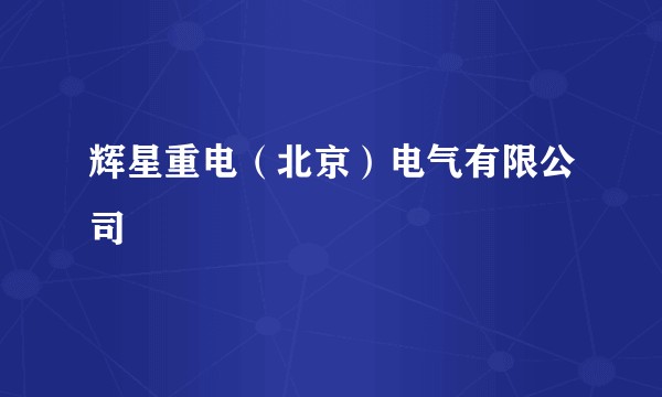 辉星重电（北京）电气有限公司