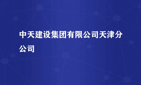 中天建设集团有限公司天津分公司