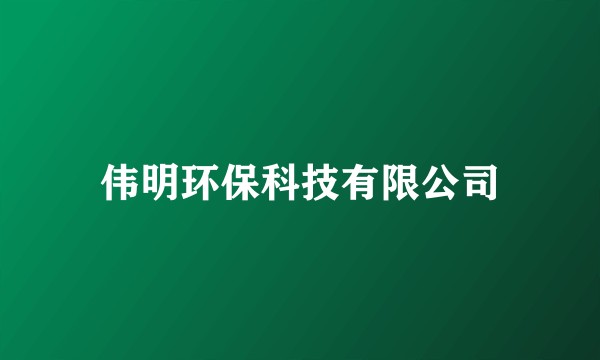 伟明环保科技有限公司